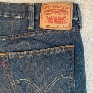Levi Strauss &Co. 559 Dark Wash Jeans, 38X32